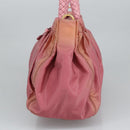 PRADA Hand Bag Nylon 2way Pink Gold Auth 100093-4