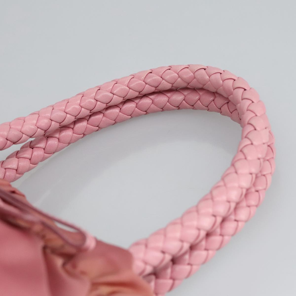 PRADA Hand Bag Nylon 2way Pink Gold Auth 100093