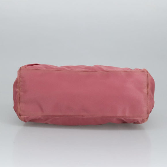 PRADA Hand Bag Nylon 2way Pink Gold Auth 100093