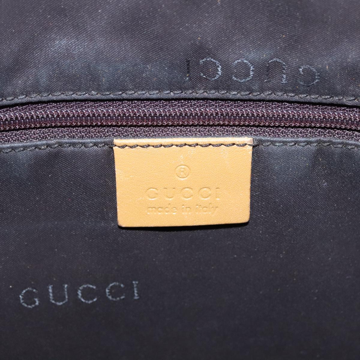 GUCCI GG Canvas Sherry Line Shoulder Bag Beige Gold Brown 001 4095 Auth 100097