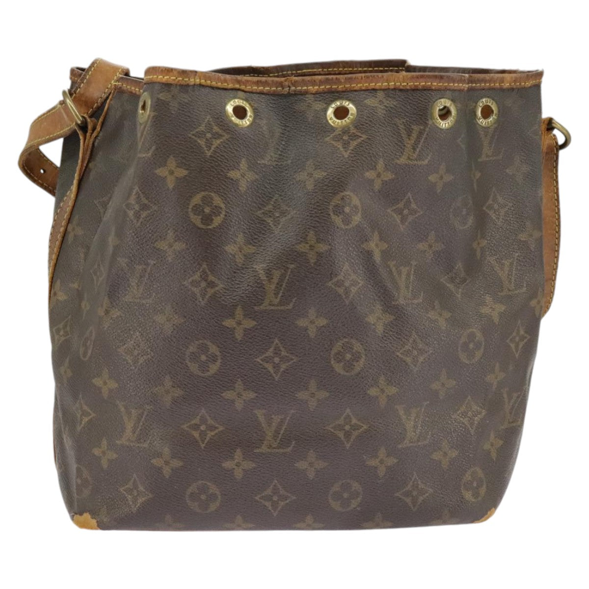 LOUIS VUITTON Monogram Petit Noe Shoulder Bag M42226 LV Auth 100098