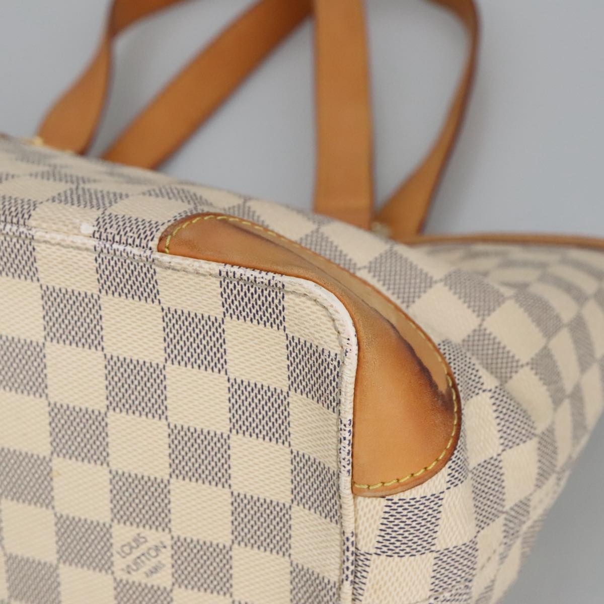 LOUIS VUITTON Damier Azur Hampstead PM Tote Bag N51207 LV Auth 100108