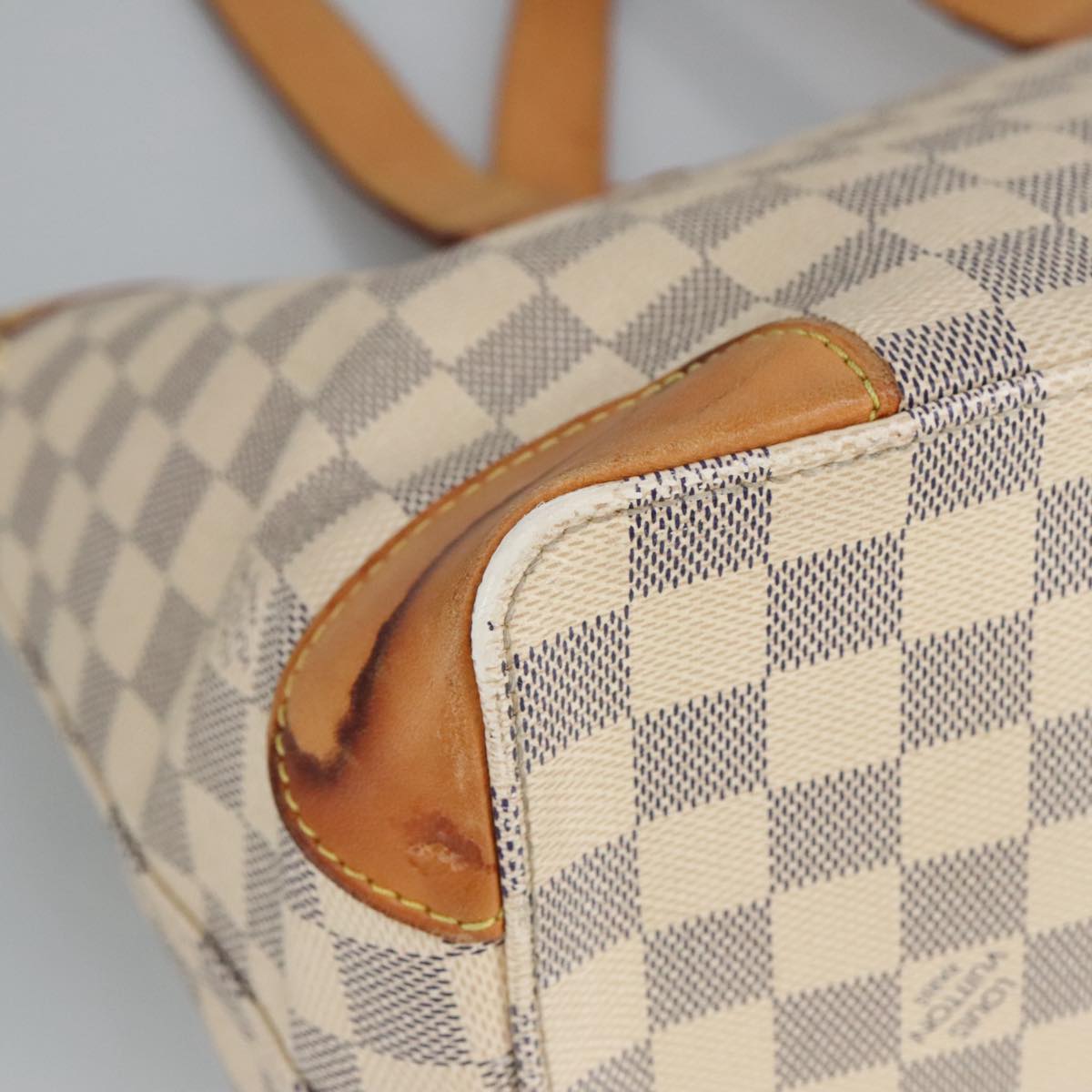 LOUIS VUITTON Damier Azur Hampstead PM Tote Bag N51207 LV Auth 100108