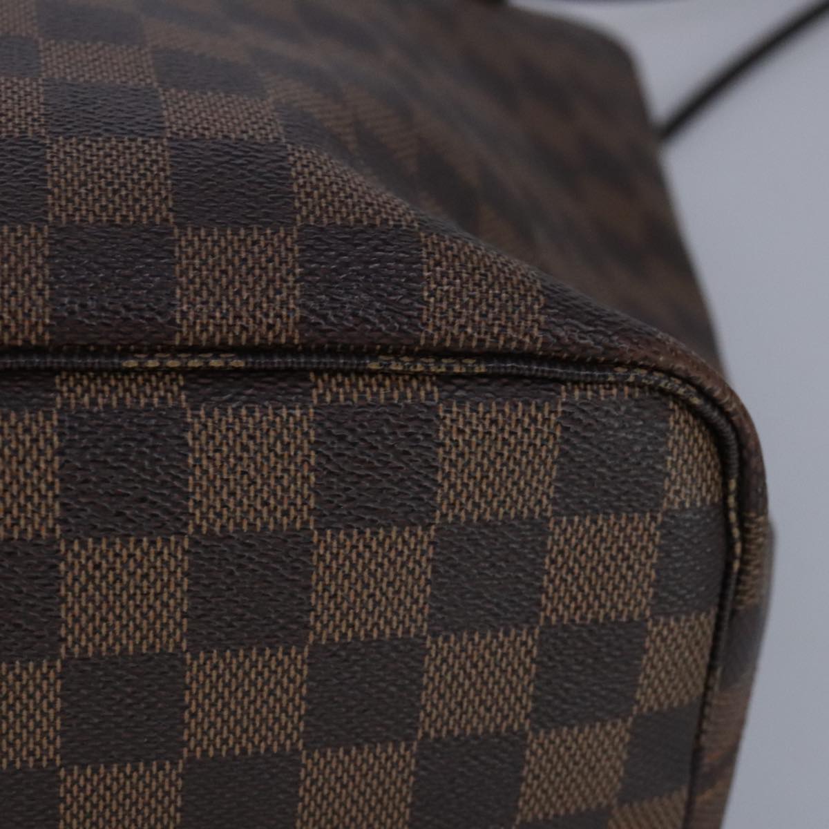 LOUIS VUITTON Damier Ebene Neverfull MM Tote Bag N51105 LV Auth 100112