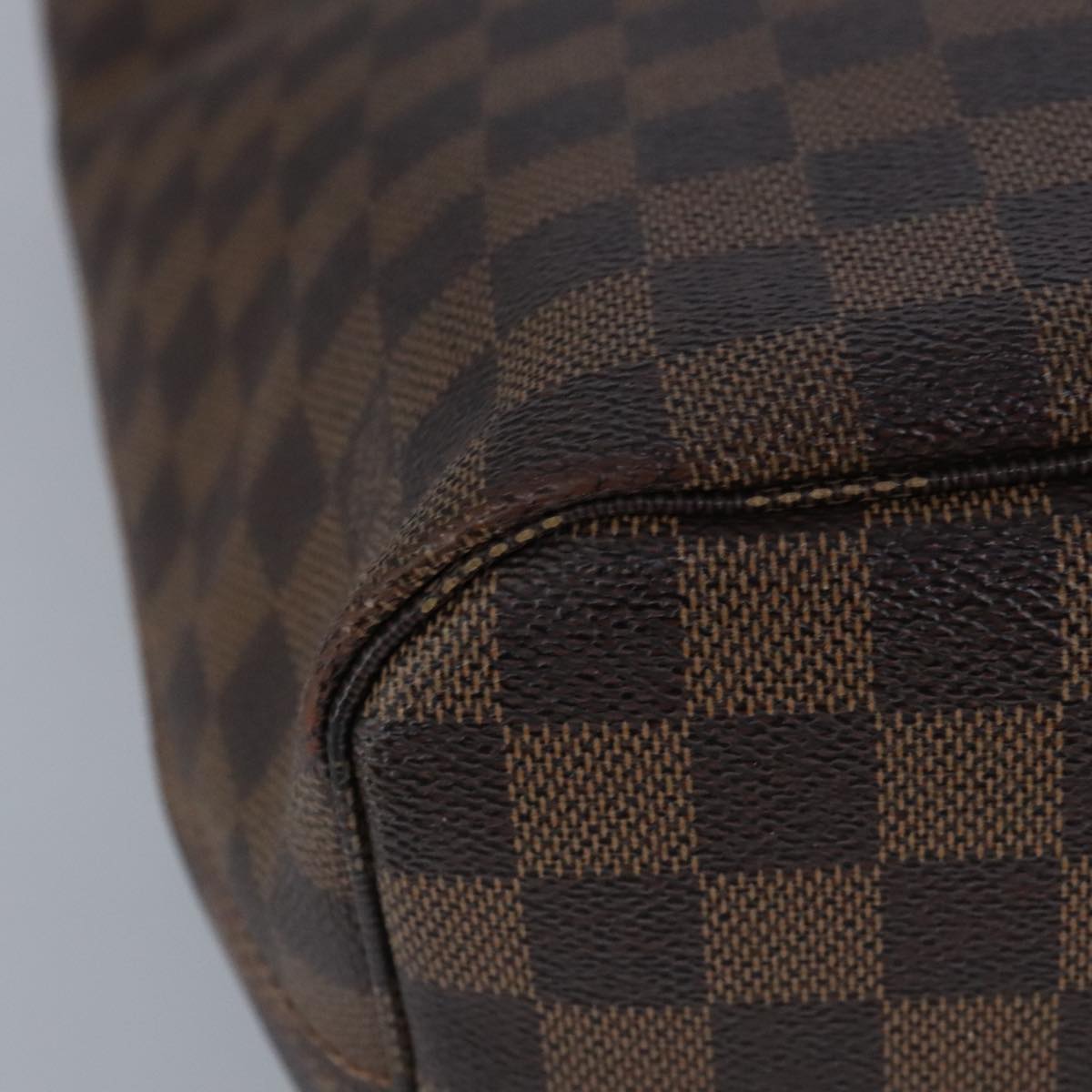 LOUIS VUITTON Damier Ebene Neverfull MM Tote Bag N51105 LV Auth 100112