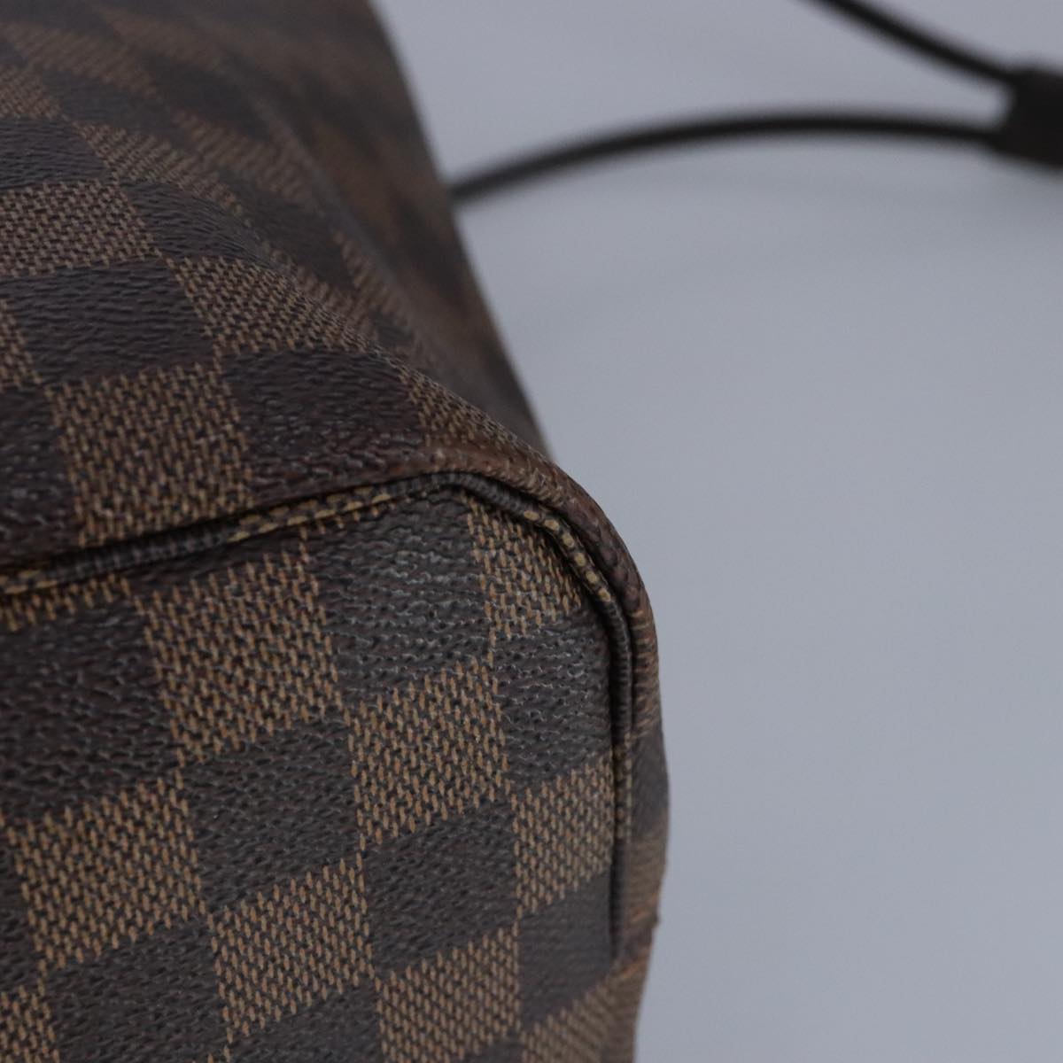 LOUIS VUITTON Damier Ebene Neverfull MM Tote Bag N51105 LV Auth 100112