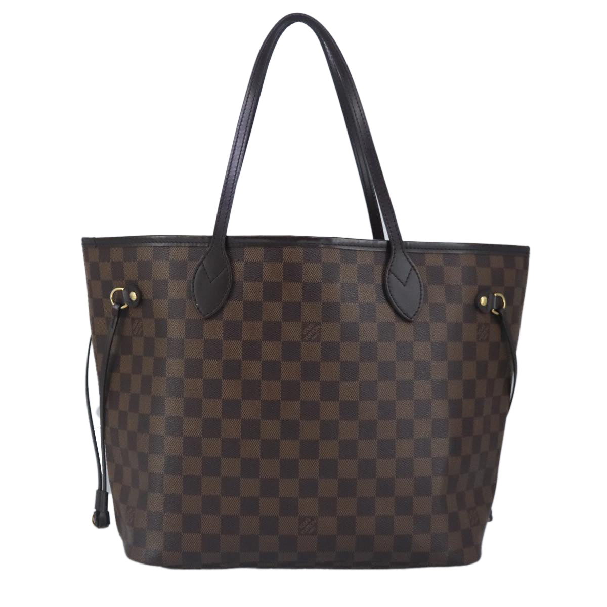 LOUIS VUITTON Damier Ebene Neverfull MM Tote Bag N51105 LV Auth 100112