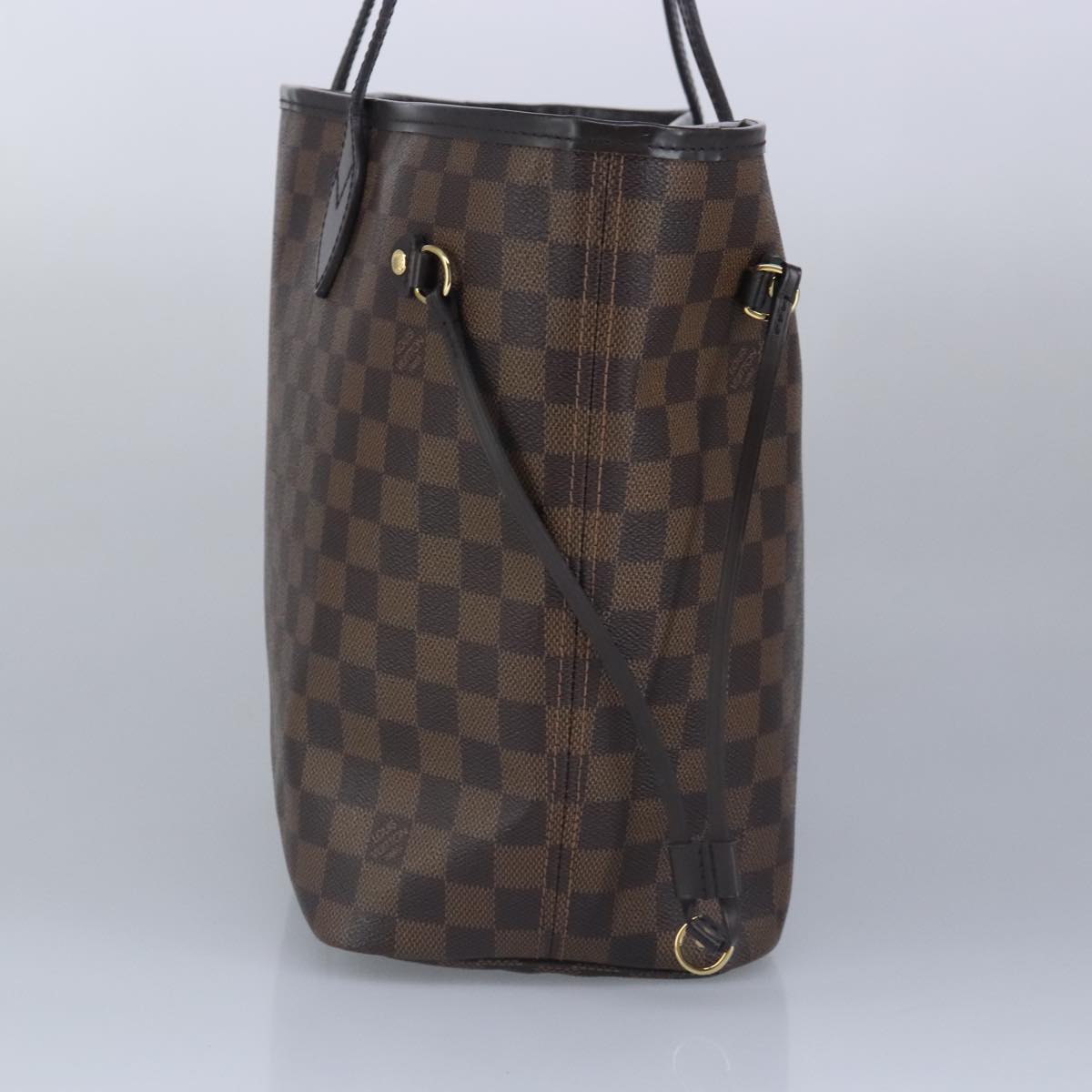 LOUIS VUITTON Damier Ebene Neverfull MM Tote Bag N51105 LV Auth 100112