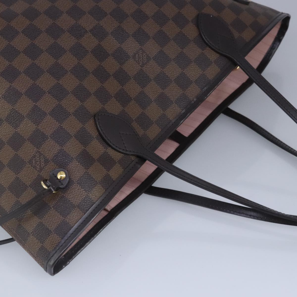 LOUIS VUITTON Damier Ebene Neverfull MM Tote Bag N51105 LV Auth 100112