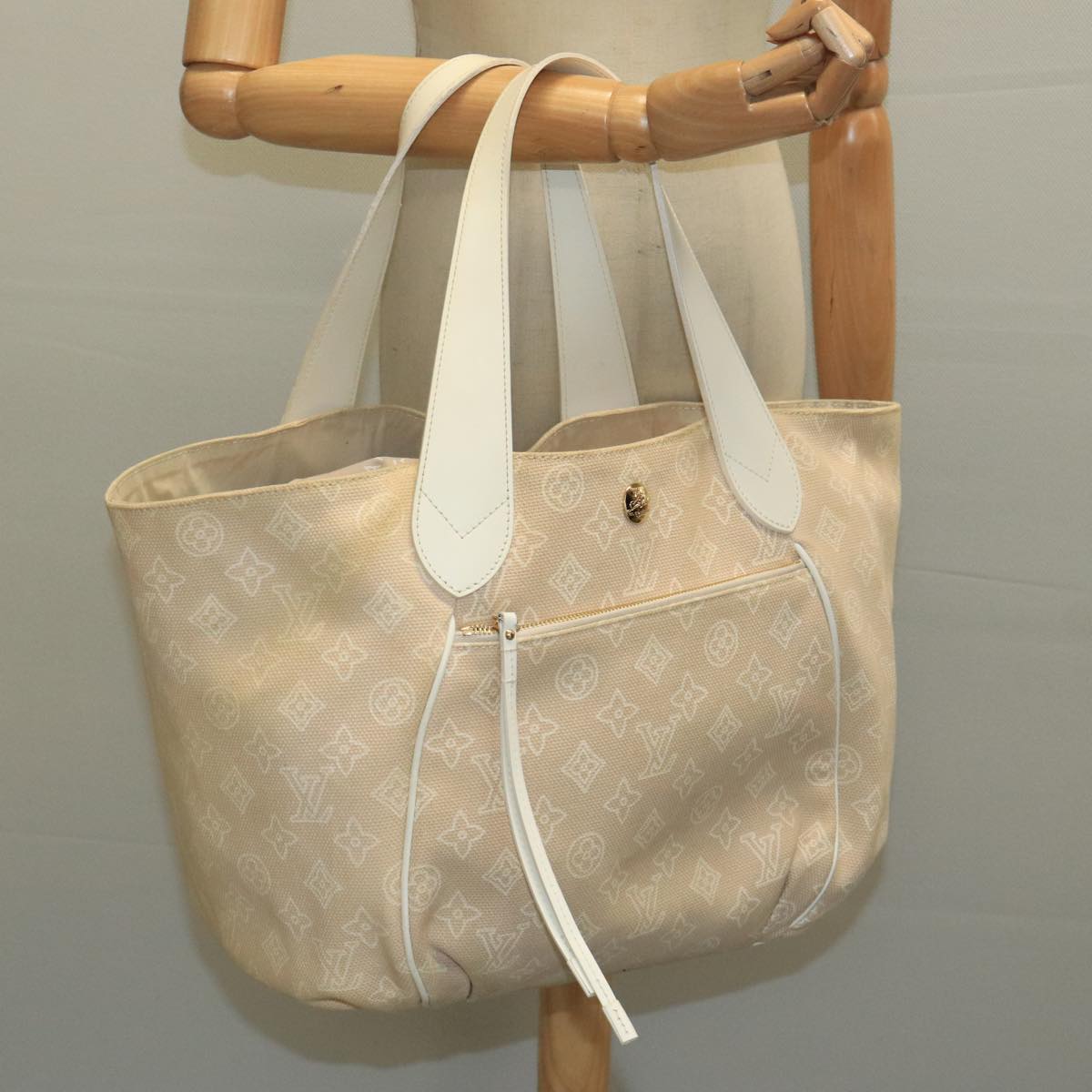 LOUIS VUITTON Monogram Beach Line Cabas Ipanema GM Tote Bag M95986 Auth 100114