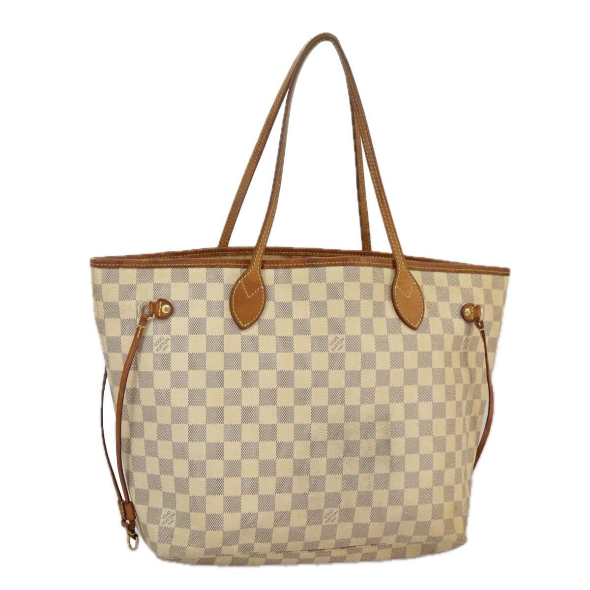 LOUIS VUITTON Damier Azur Neverfull MM Tote Bag N51107 LV Auth 100117