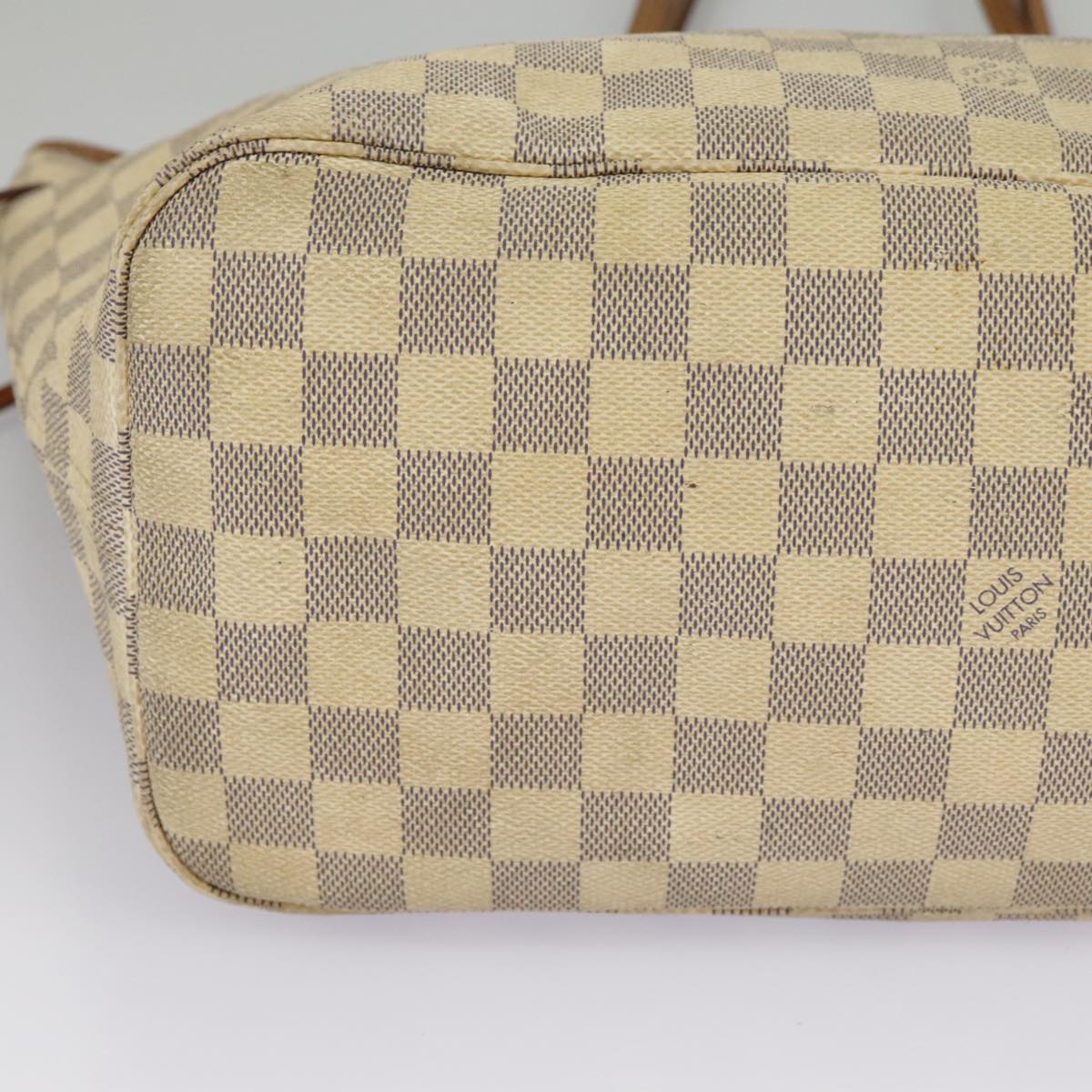 LOUIS VUITTON Damier Azur Neverfull MM Tote Bag N51107 LV Auth 100117