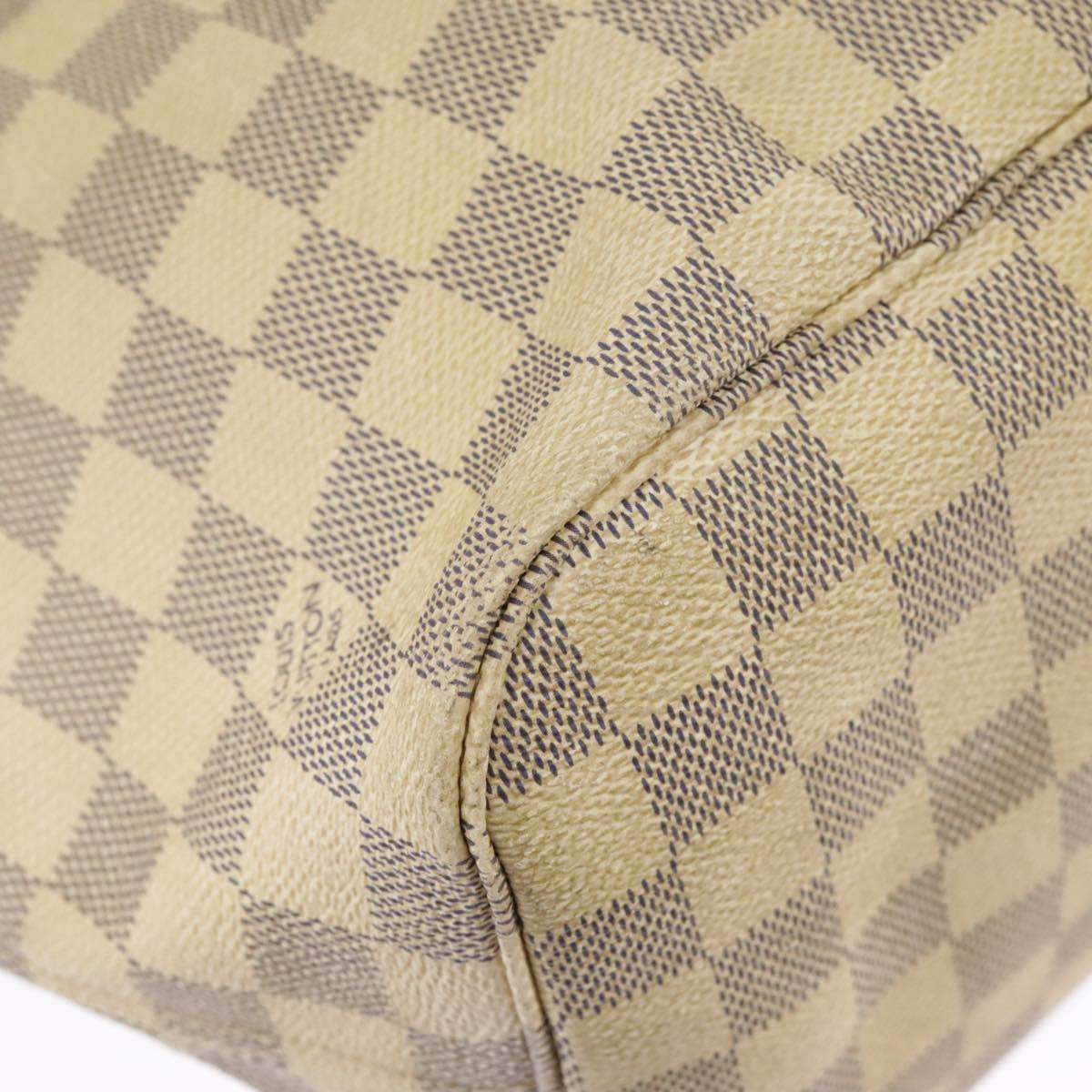 LOUIS VUITTON Damier Azur Neverfull MM Tote Bag N51107 LV Auth 100117