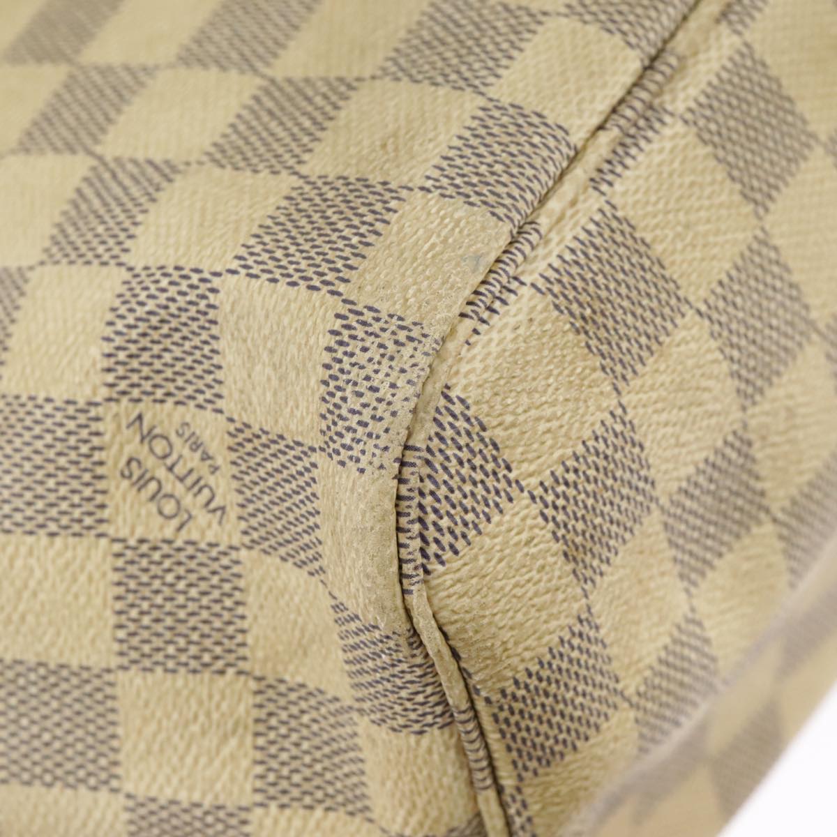 LOUIS VUITTON Damier Azur Neverfull MM Tote Bag N51107 LV Auth 100117