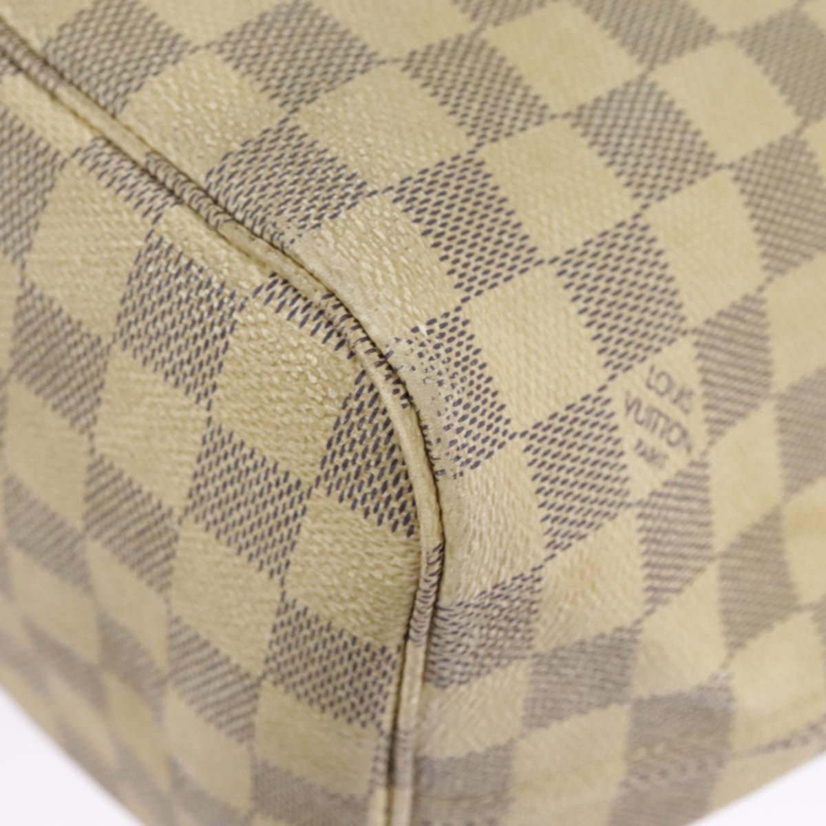 LOUIS VUITTON Damier Azur Neverfull MM Tote Bag N51107 LV Auth 100117