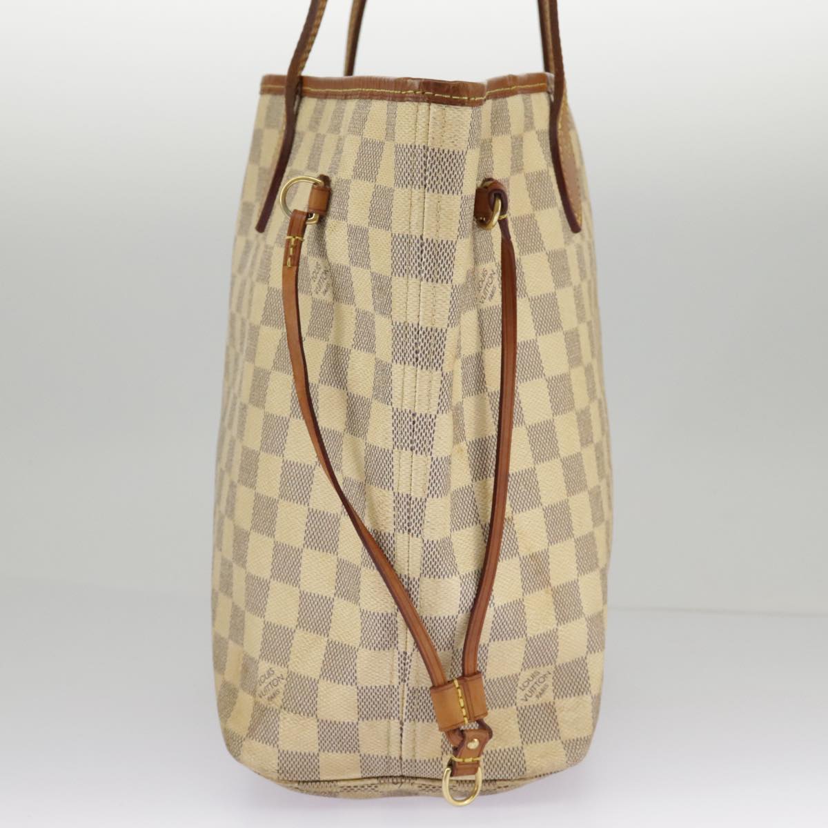 LOUIS VUITTON Damier Azur Neverfull MM Tote Bag N51107 LV Auth 100117