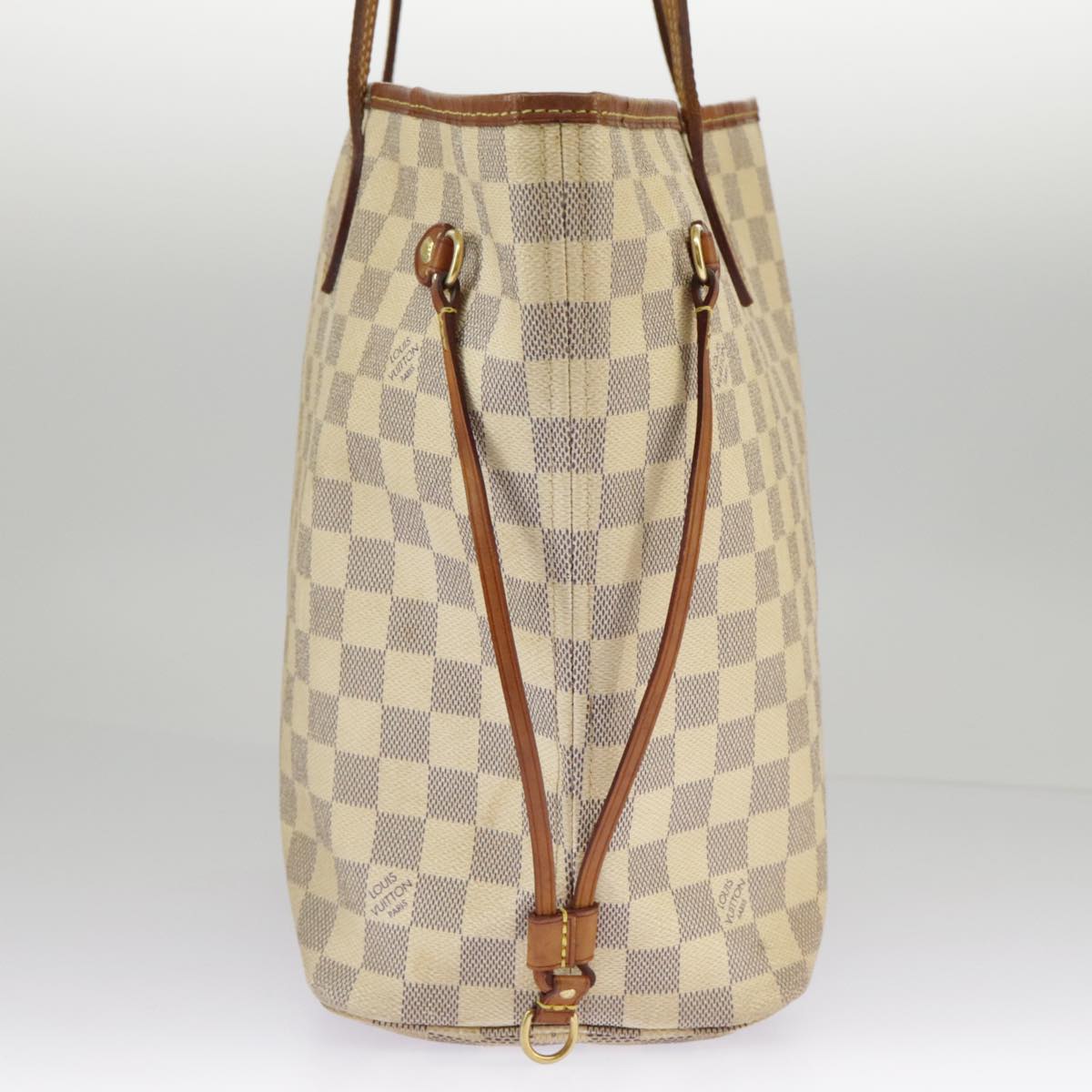 LOUIS VUITTON Damier Azur Neverfull MM Tote Bag N51107 LV Auth 100117