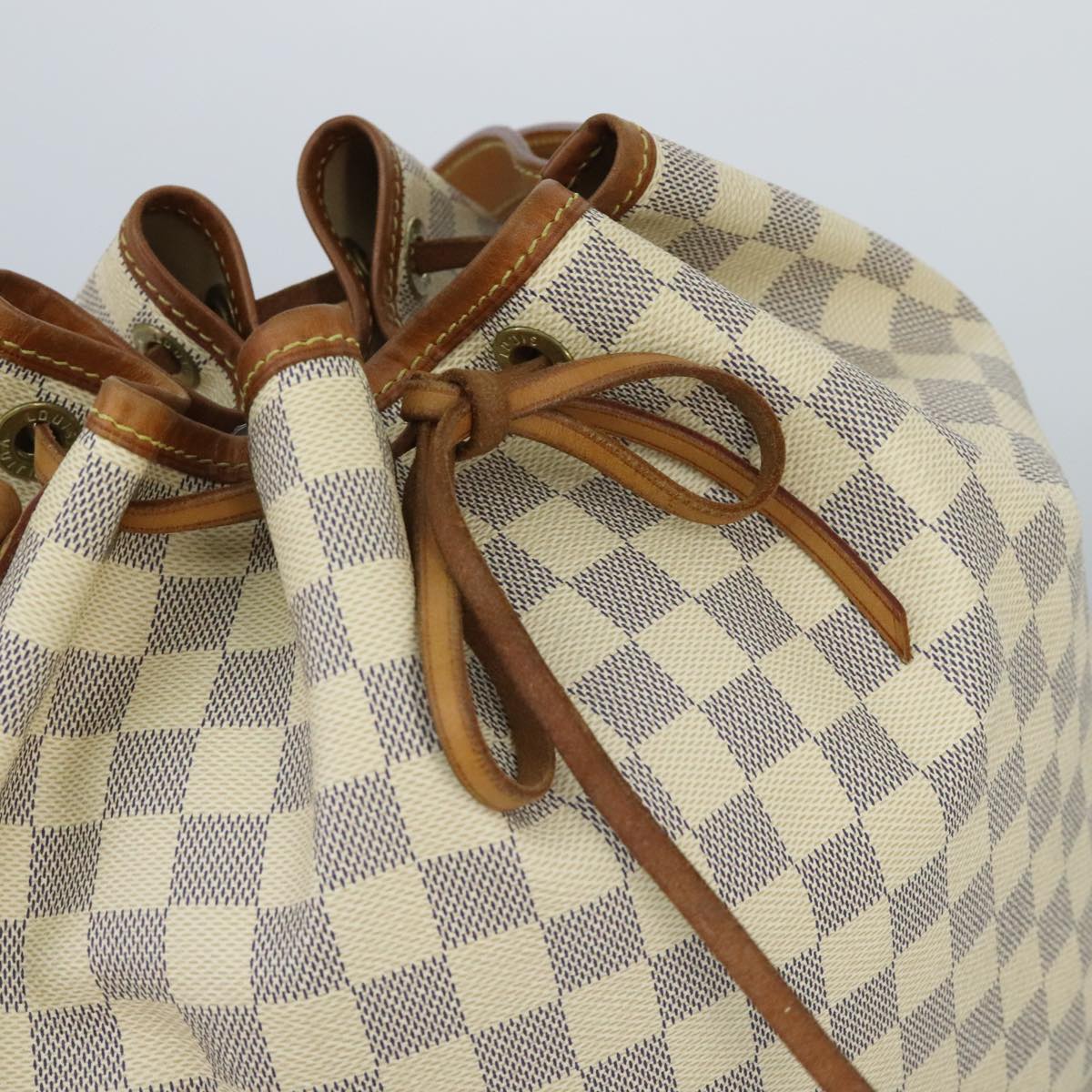 LOUIS VUITTON Damier Azur Noe Shoulder Bag N42222 LV Auth 100118