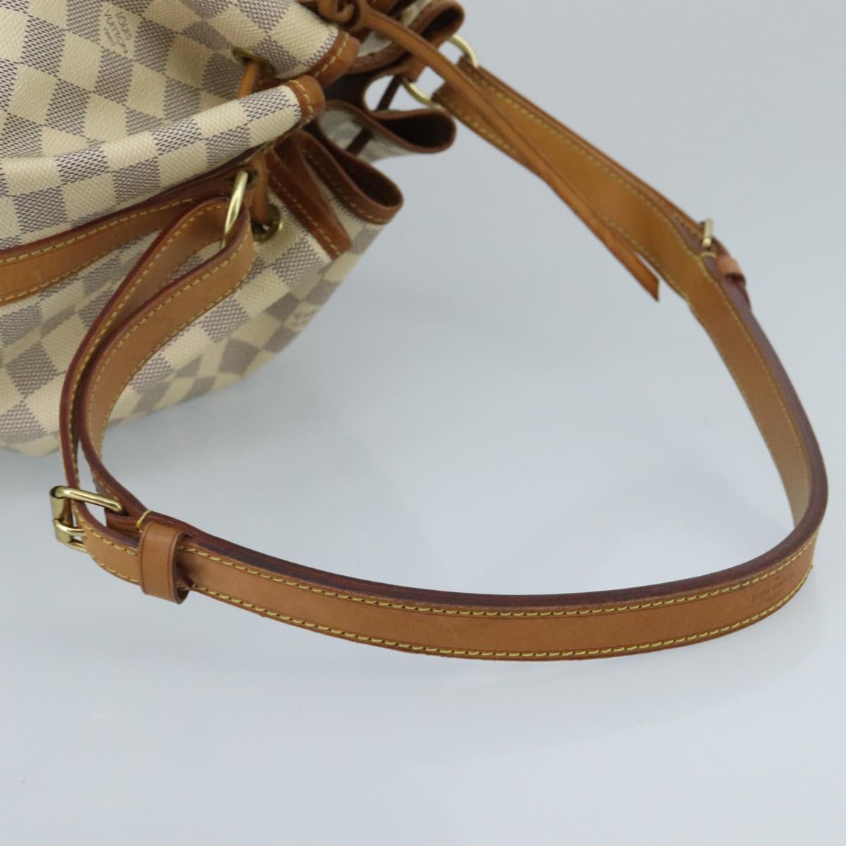 LOUIS VUITTON Damier Azur Noe Shoulder Bag N42222 LV Auth 100118