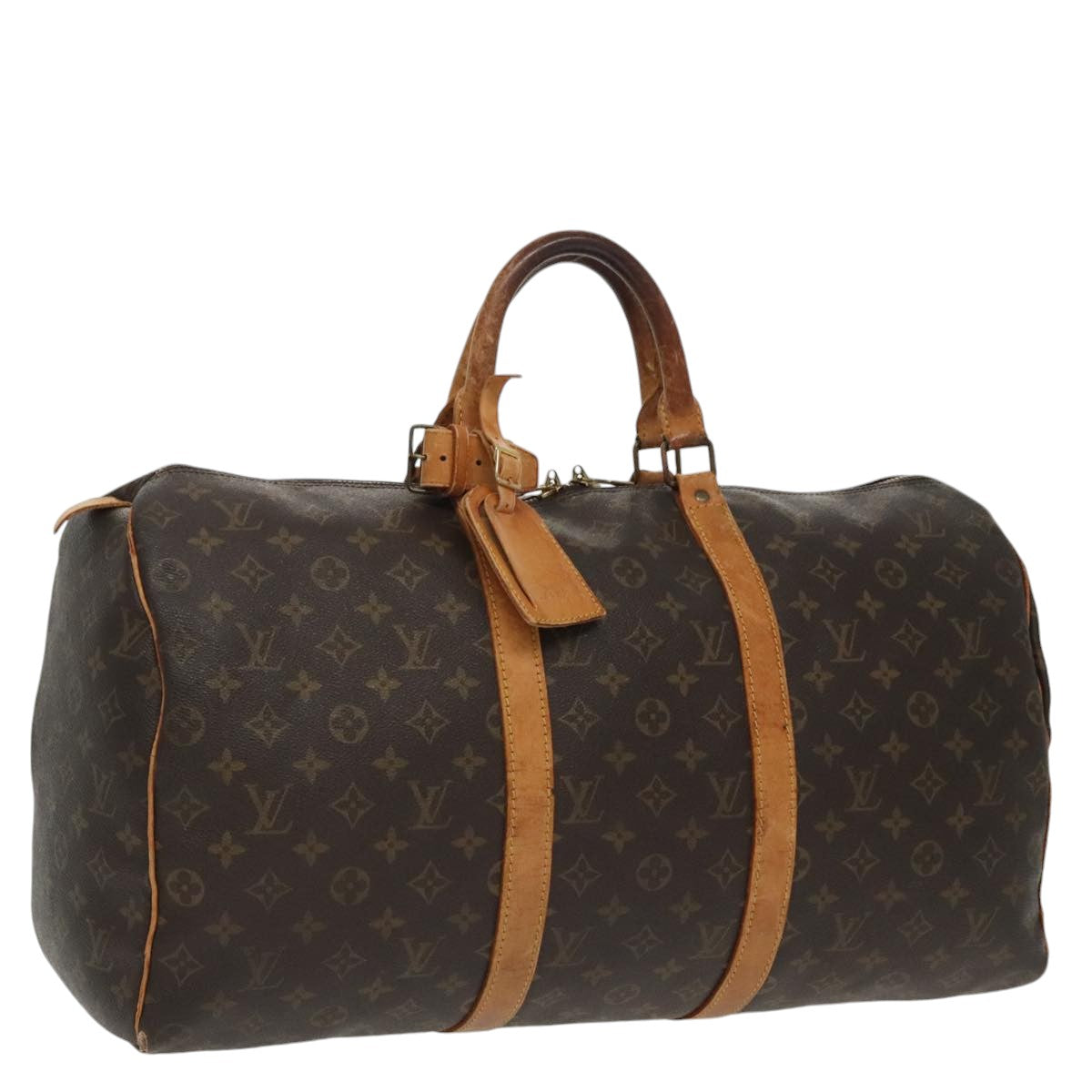 LOUIS VUITTON Monogram Keepall 50 Boston Bag M41426 LV Auth 100119