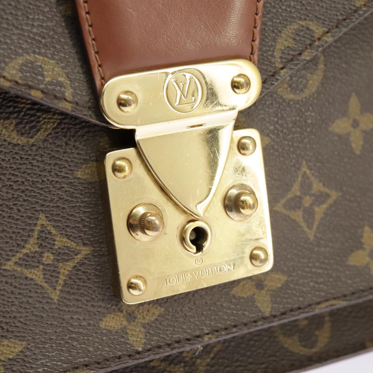 LOUIS VUITTON Monogram Monceau 28 Hand Bag 2way M51185 LV Auth 100123