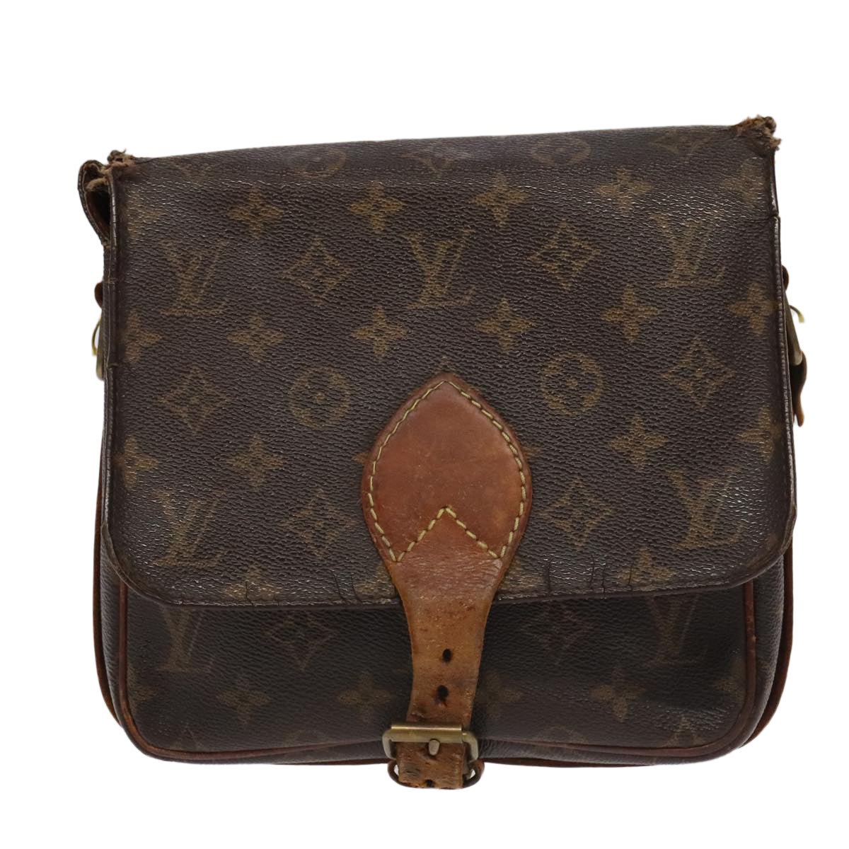 LOUIS VUITTON Monogram Cartouchiere MM Shoulder Bag M51253 LV Auth 100124