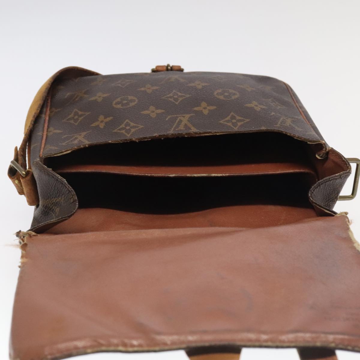 LOUIS VUITTON Monogram Cartouchiere MM Shoulder Bag M51253 LV Auth 100124