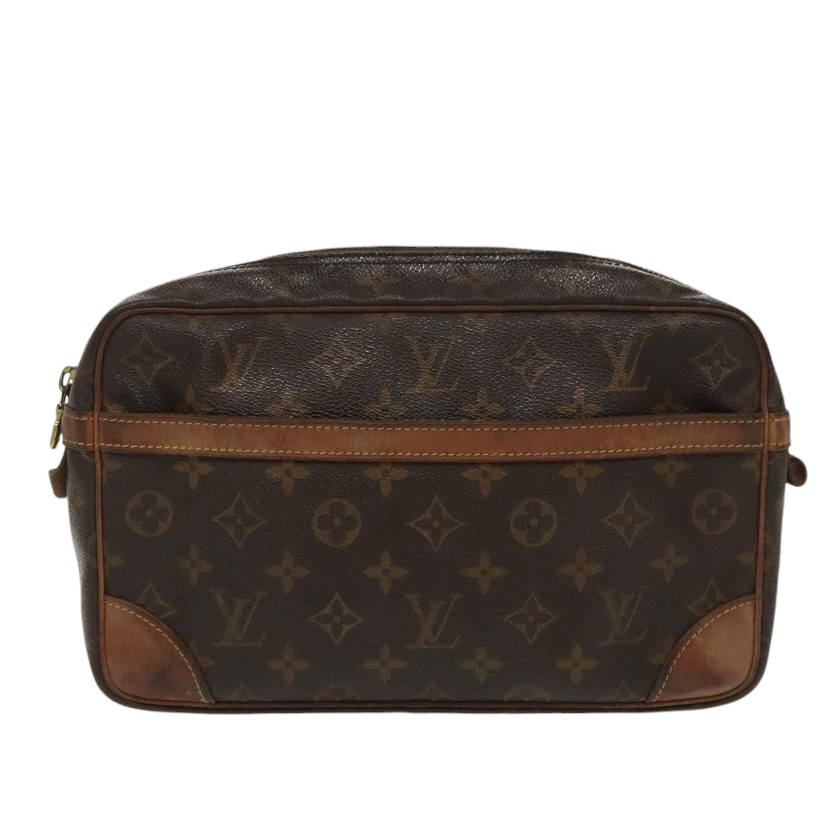 LOUIS VUITTON Monogram Compiegne 28 Clutch Bag M51845 LV Auth 100126