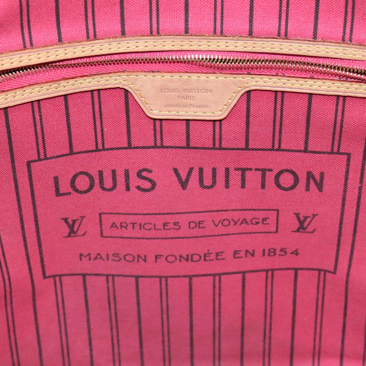 LOUIS VUITTON Monogram Neverfull MM Tote Bag M40156 LV Auth 100130