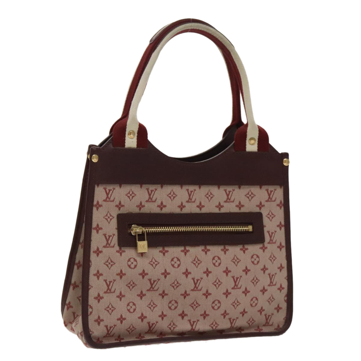 LOUIS VUITTON Monogram Mini Suck Catlin Hand Bag Cherry M92326 LV Auth 100138