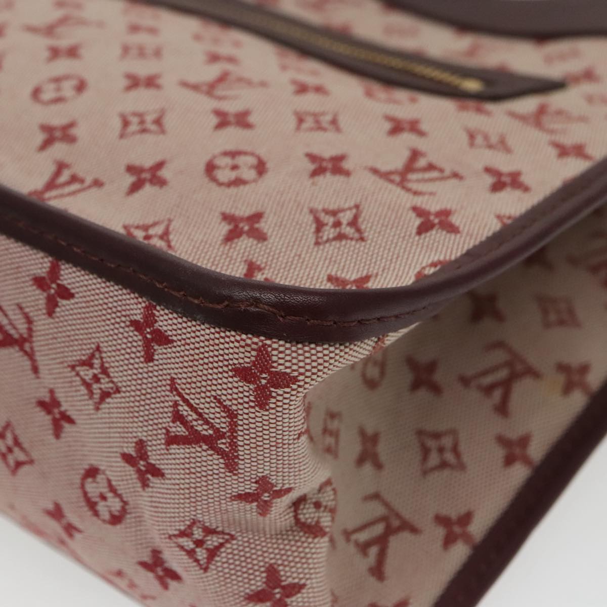 LOUIS VUITTON Monogram Mini Suck Catlin Hand Bag Cherry M92326 LV Auth 100138