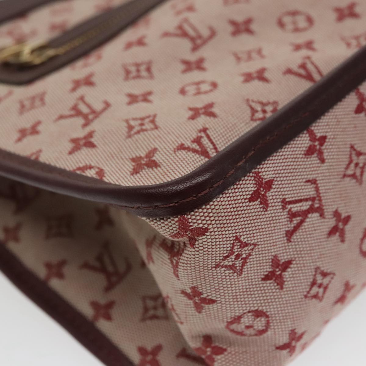 LOUIS VUITTON Monogram Mini Suck Catlin Hand Bag Cherry M92326 LV Auth 100138