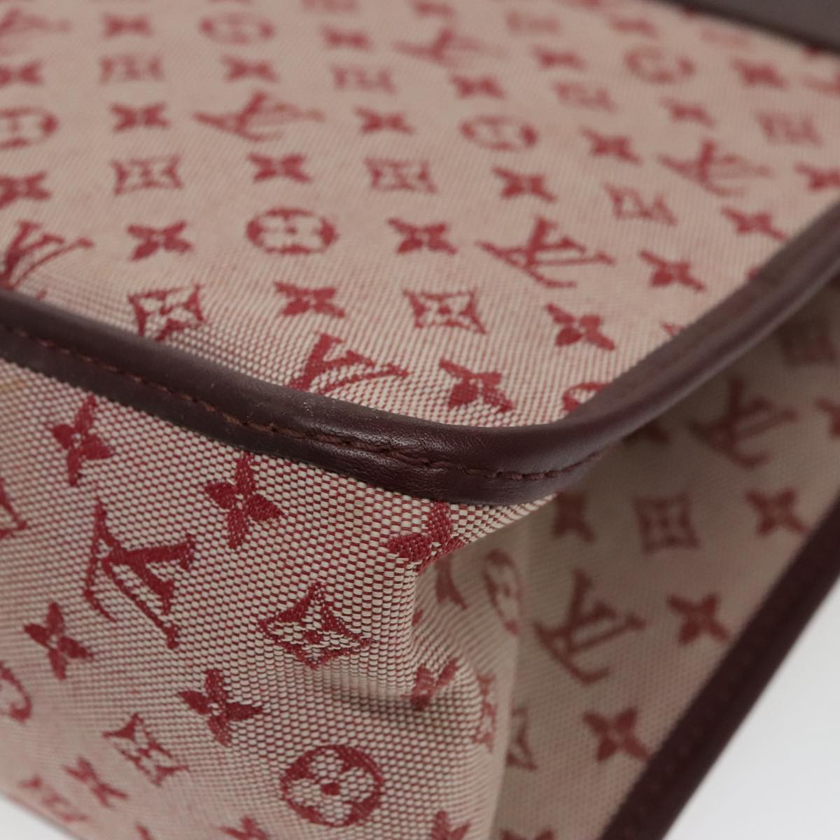 LOUIS VUITTON Monogram Mini Suck Catlin Hand Bag Cherry M92326 LV Auth 100138