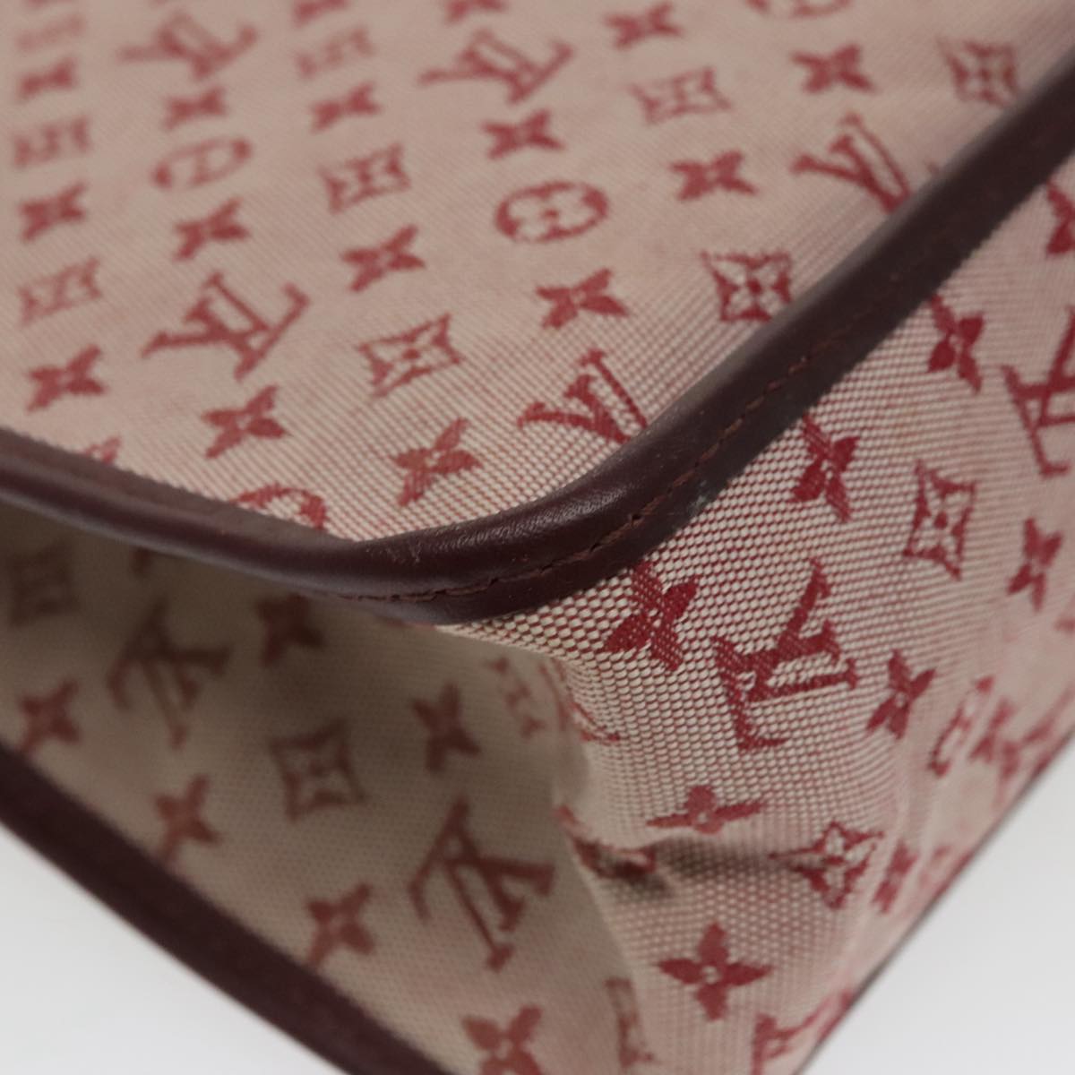 LOUIS VUITTON Monogram Mini Suck Catlin Hand Bag Cherry M92326 LV Auth 100138