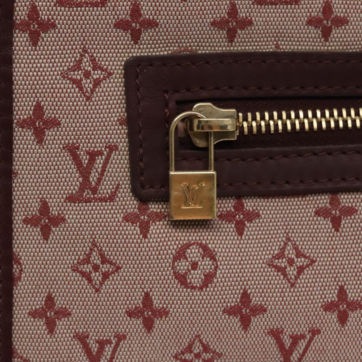 LOUIS VUITTON Monogram Mini Suck Catlin Hand Bag Cherry M92326 LV Auth 100138