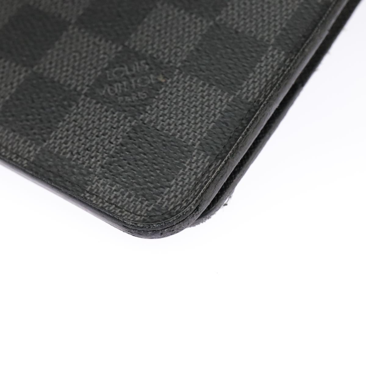 LOUIS VUITTON Damier Graphite Agenda Bureau Note Cover R20974 LV Auth 100140