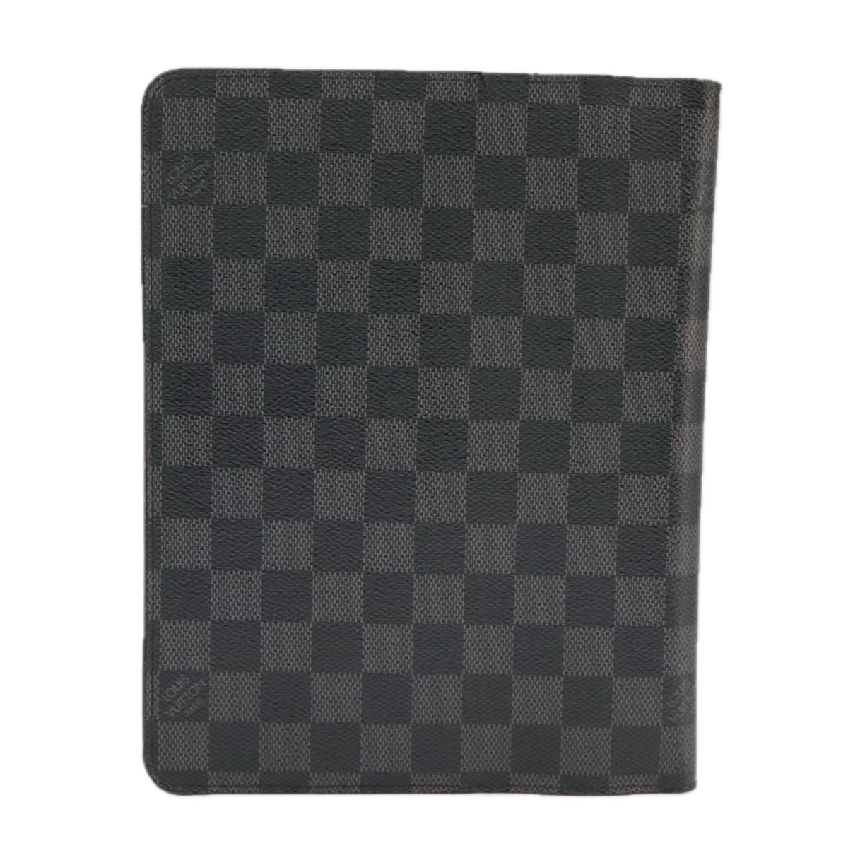 LOUIS VUITTON Damier Graphite Agenda Bureau Note Cover R20974 LV Auth 100140 - 0