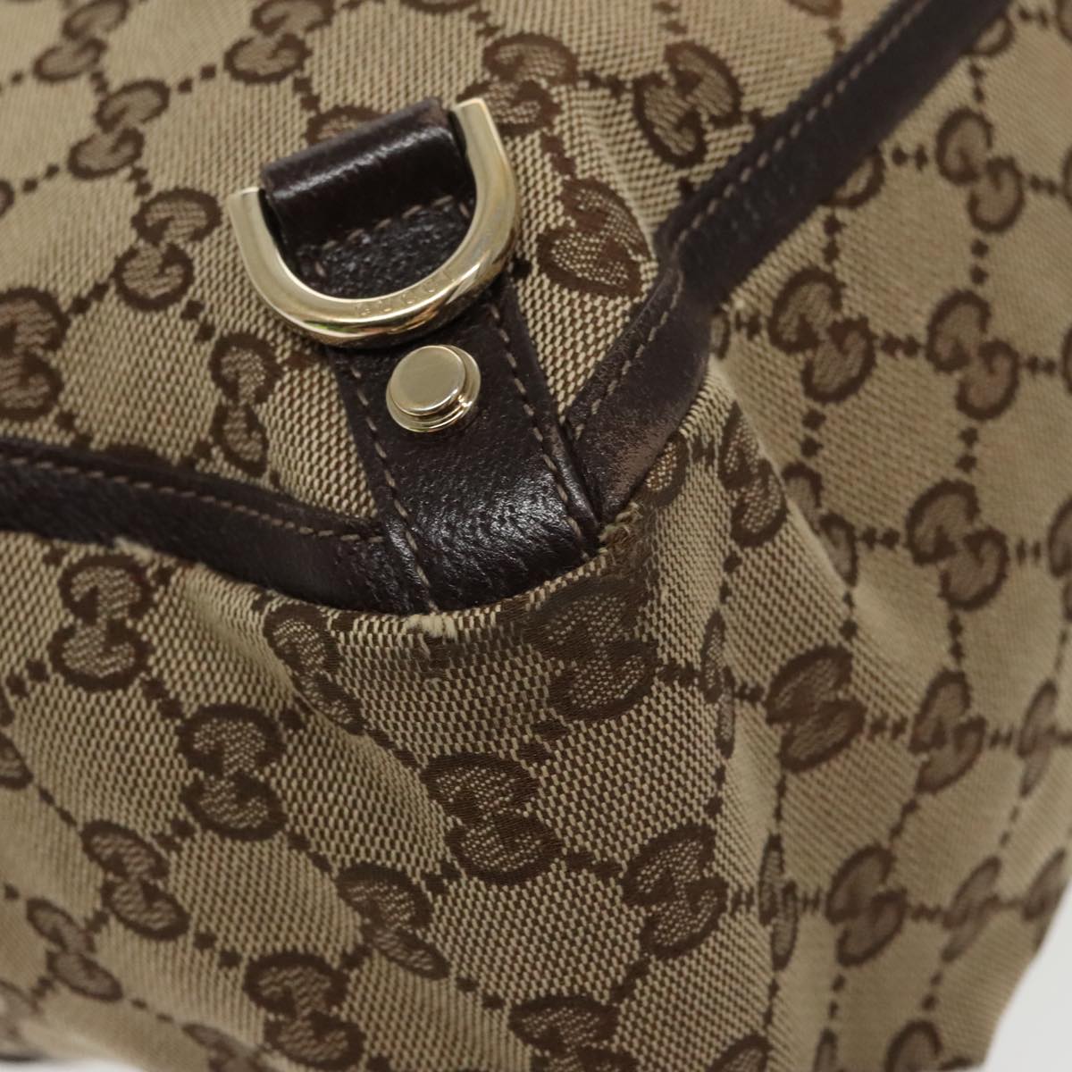 GUCCI GG Canvas Tote Bag Beige Gold 141472 Auth 100144