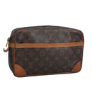 LOUIS VUITTON Monogram Compiegne 28 Clutch Bag M51845 LV Auth 100149-1