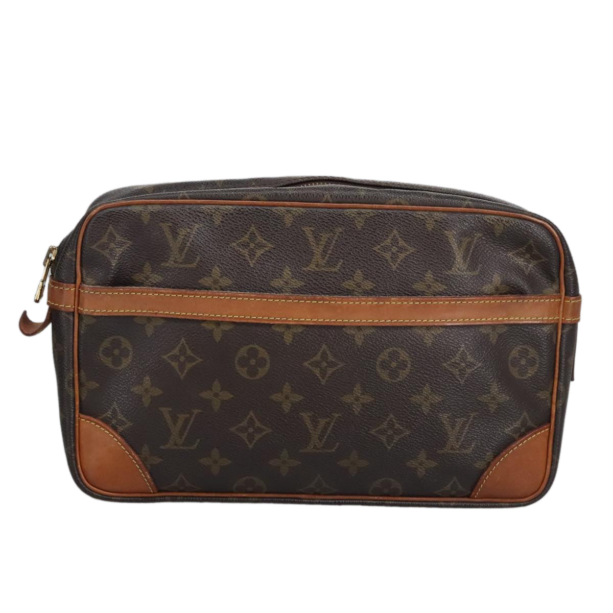 LOUIS VUITTON Monogram Compiegne 28 Clutch Bag M51845 LV Auth 100149