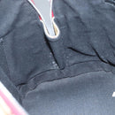 BURBERRY Nova Check Hand Bag PVC 2way Silver Beige Auth 100157-19