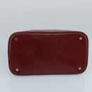 BURBERRY Nova Check Hand Bag PVC 2way Silver Beige Auth 100157-5