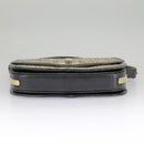 CELINE C Sulky Shoulder Bag Canvas Navy Beige Auth 100162-5