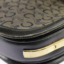 CELINE C Sulky Shoulder Bag Canvas Navy Beige Auth 100162-19