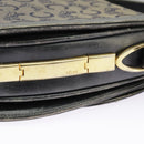 CELINE C Sulky Shoulder Bag Canvas Navy Beige Auth 100162-20