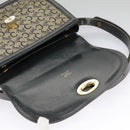 CELINE C Sulky Shoulder Bag Canvas Navy Beige Auth 100162-11