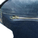 CELINE C Sulky Shoulder Bag Canvas Navy Beige Auth 100162-27
