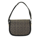 CELINE C Sulky Shoulder Bag Canvas Navy Beige Auth 100162-2