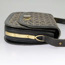 CELINE C Sulky Shoulder Bag Canvas Navy Beige Auth 100162-4