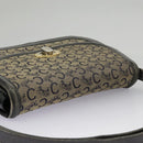 CELINE C Sulky Shoulder Bag Canvas Navy Beige Auth 100162-6